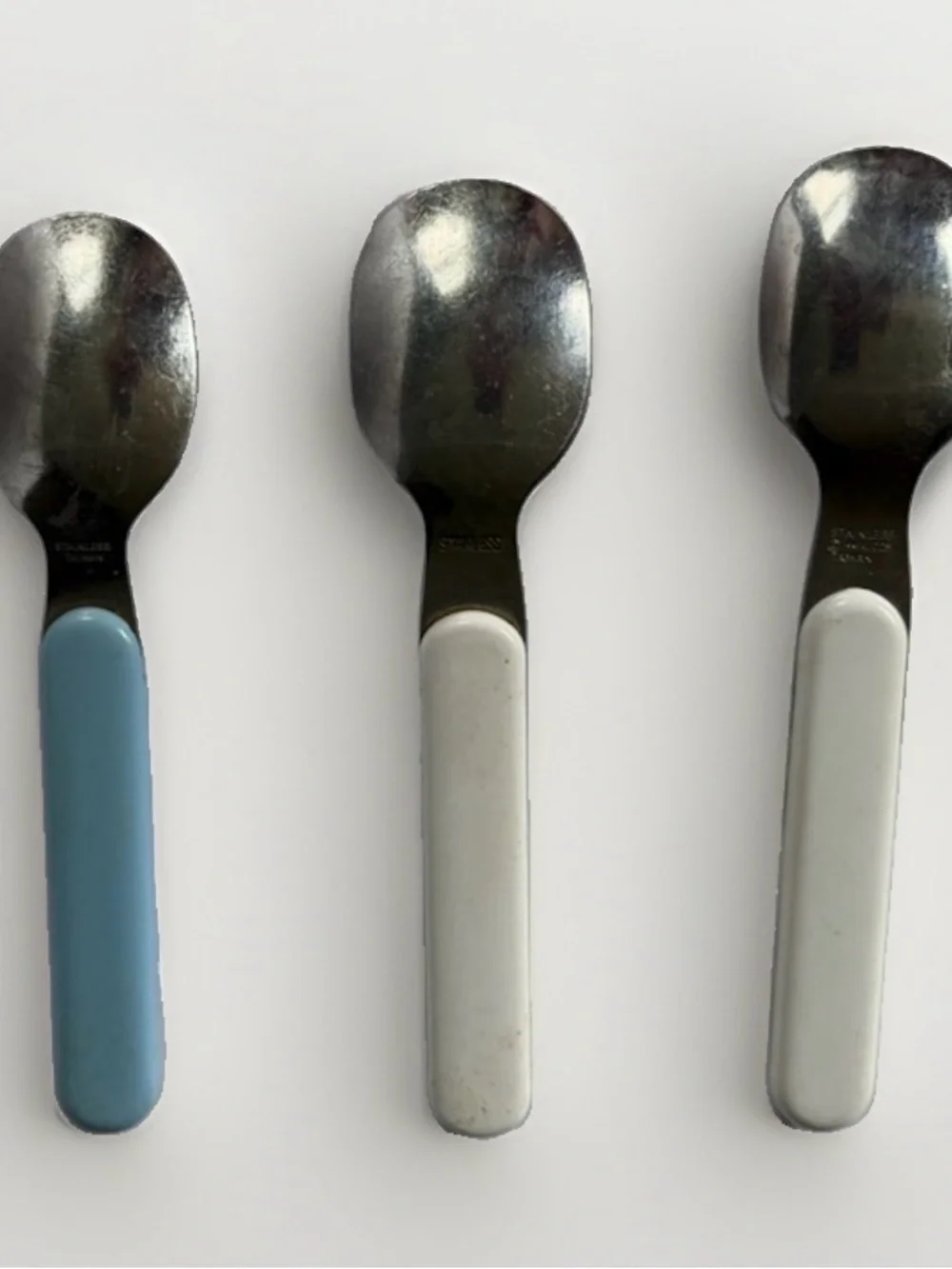 Vintage 90s Toddler Spoon Lot Barney Blues Clues Bunny Stainless Steel Flatware